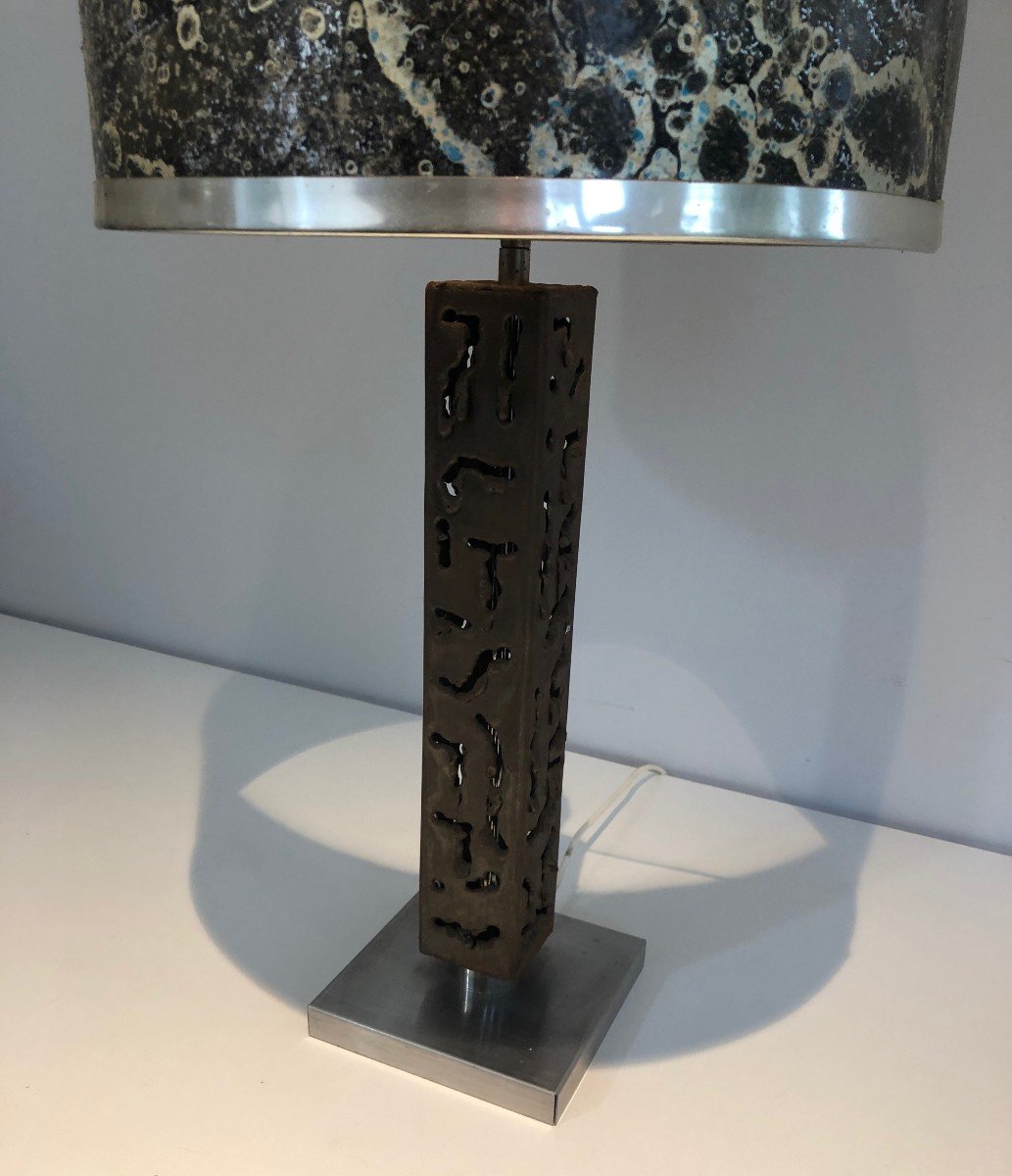 Lampe De Table Design En Acier Travaillé-photo-6