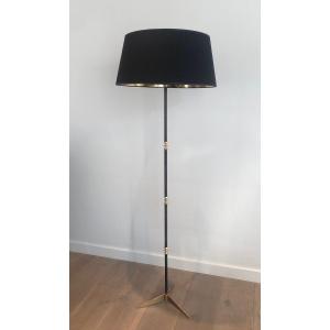 Design Brass Floor Lamp. French Work. Circa 1940