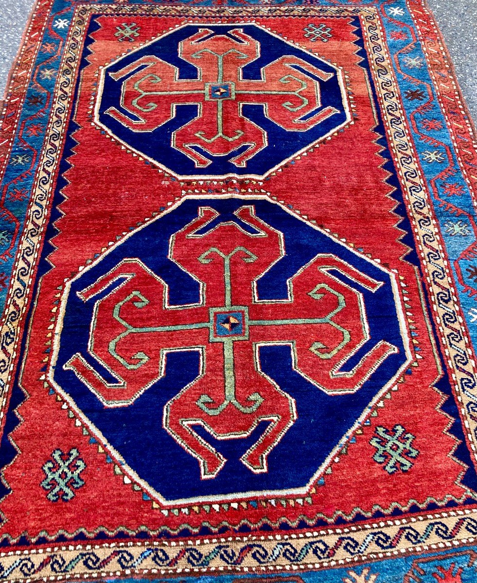 Kazakh Rug. Circa 1900. 220 X 145 Cm-photo-2