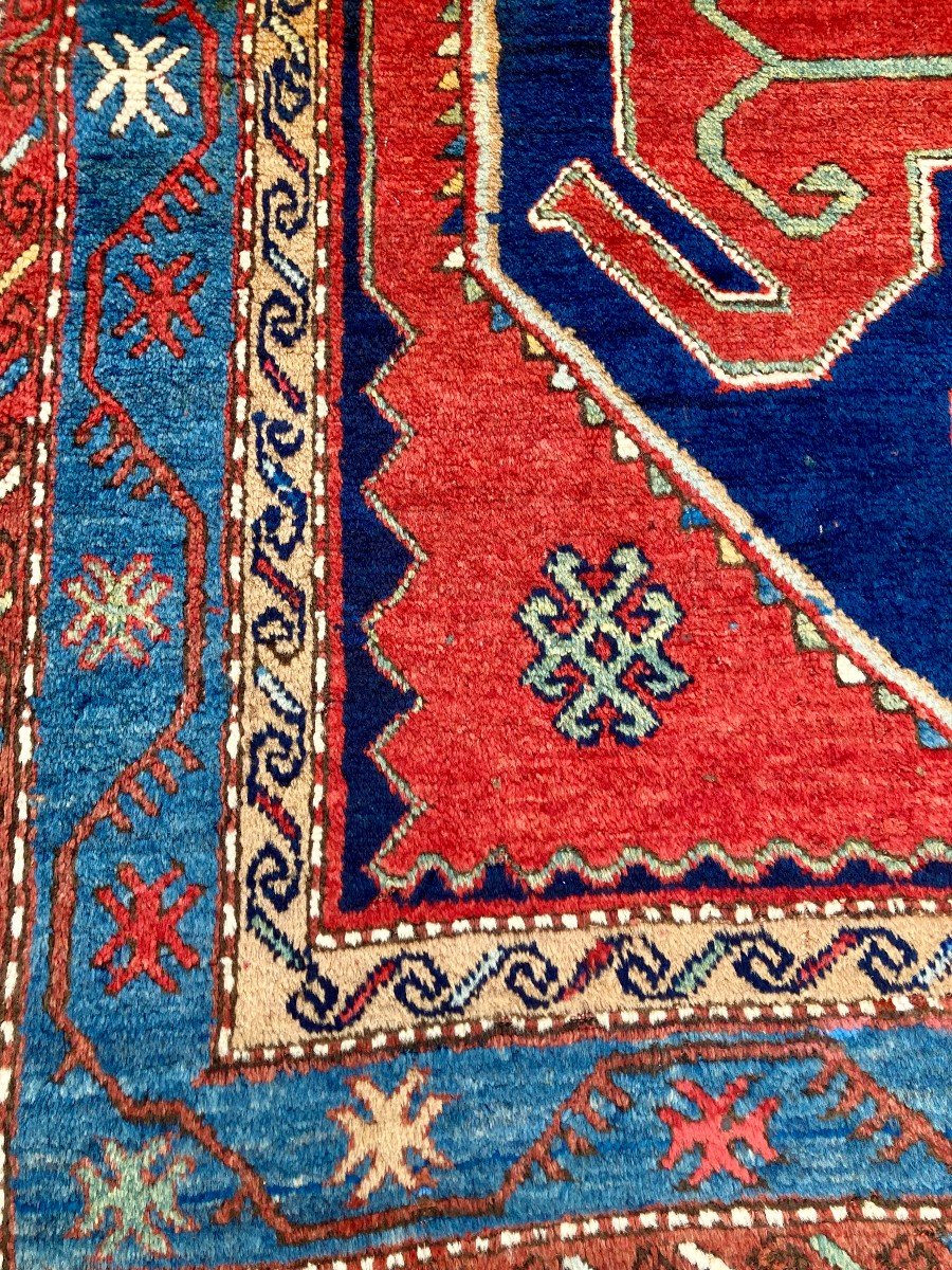 Kazakh Rug. Circa 1900. 220 X 145 Cm-photo-2