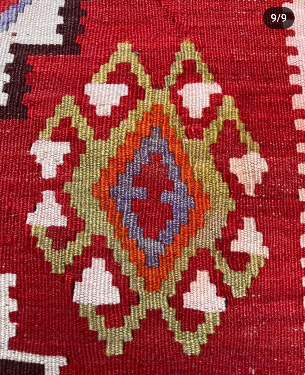 Kilim Kuba - Azerbaijan. Circa 1930. 300 X 160 Cm-photo-1