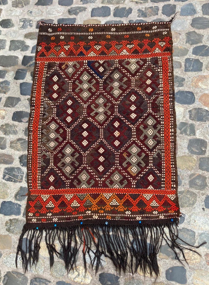 Tapis Kilim Mut - Anatolie. Circa 1960. 120 X 83 Cm