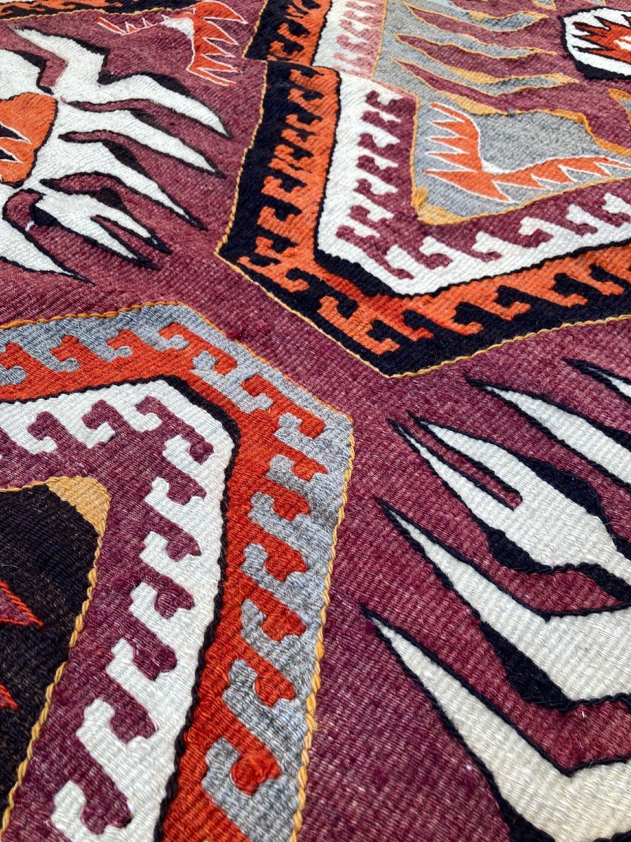 Kilim Anatolien Mut. Circa 1930.  337 X 150 Cm-photo-3