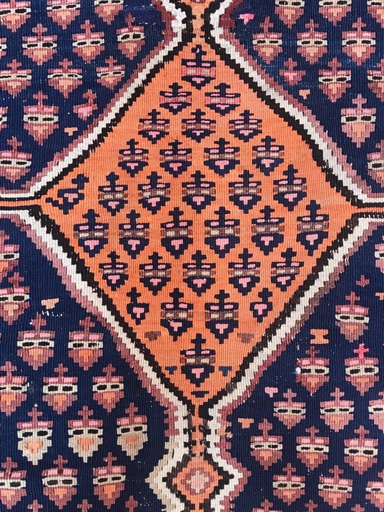 Kilim Senneh - Persia. Circa 1900. 436 X 177 Cm-photo-1