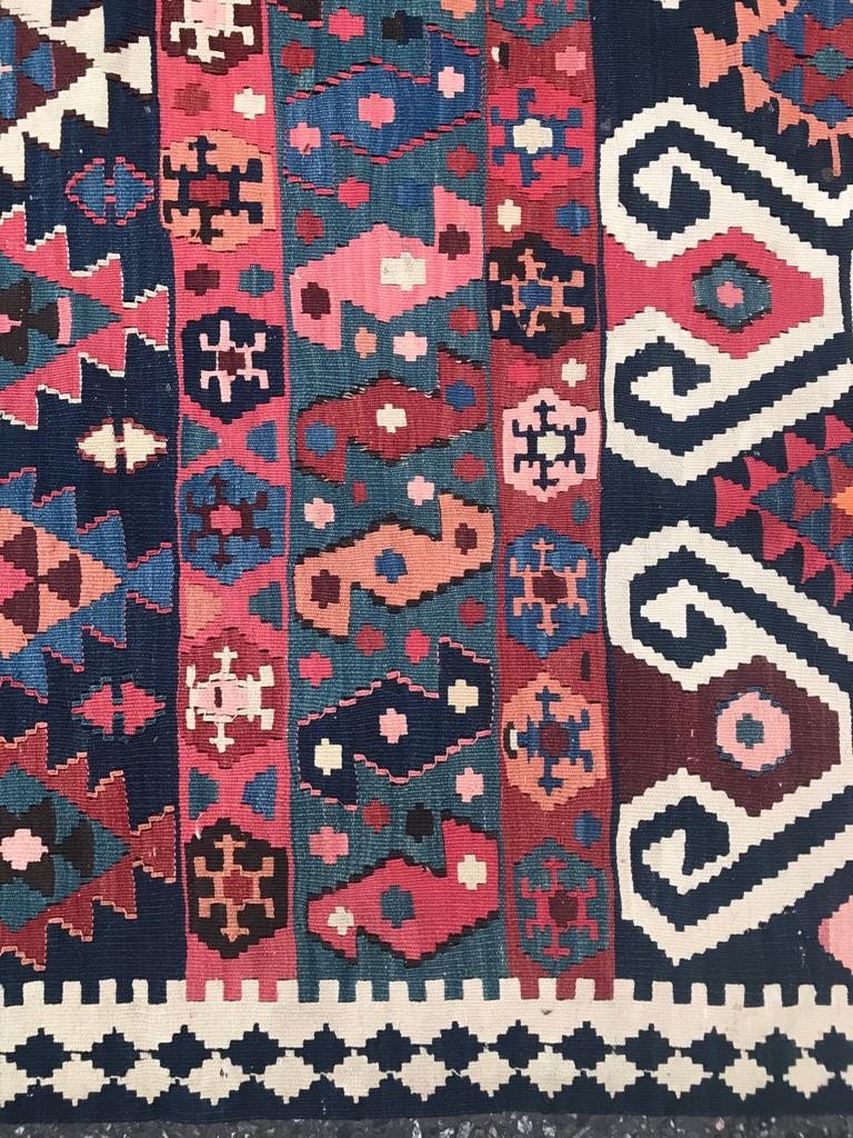 Kilim Shahsavan - Perse. Circa 1900. 480 X 180 Cm-photo-3