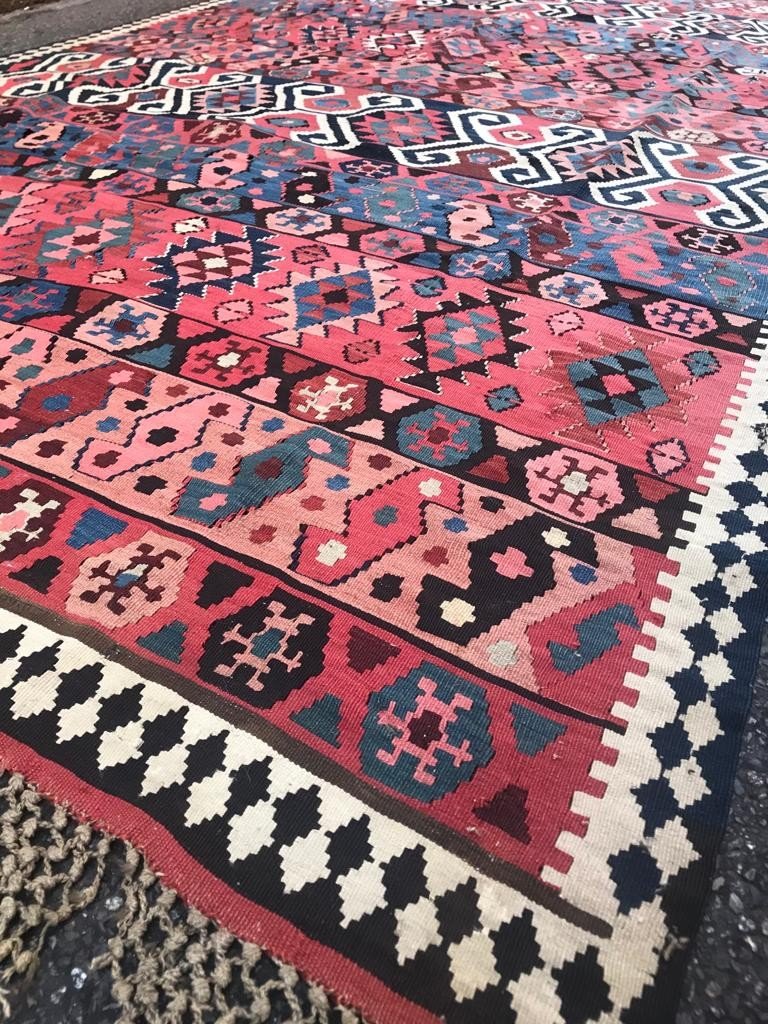 Kilim Shahsavan - Perse. Circa 1900. 480 X 180 Cm-photo-3