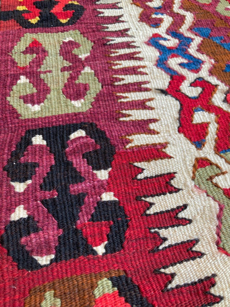 Kilim Fethiye - Anatolie. Circa 1920. 128 X 126 Cm-photo-3