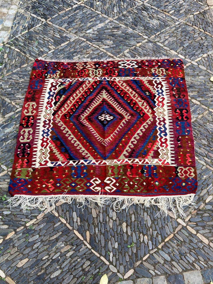 Kilim Fethiye - Anatolie. Circa 1920. 128 X 126 Cm