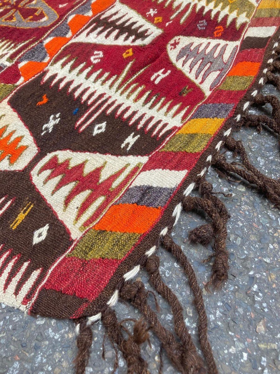 Kilim Mut - Anatolie. Circa 1920.  308 X 120 Cm-photo-3