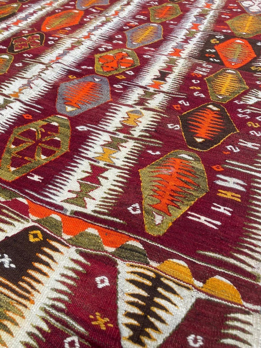 Kilim Mut - Anatolie. Circa 1920.  308 X 120 Cm-photo-4