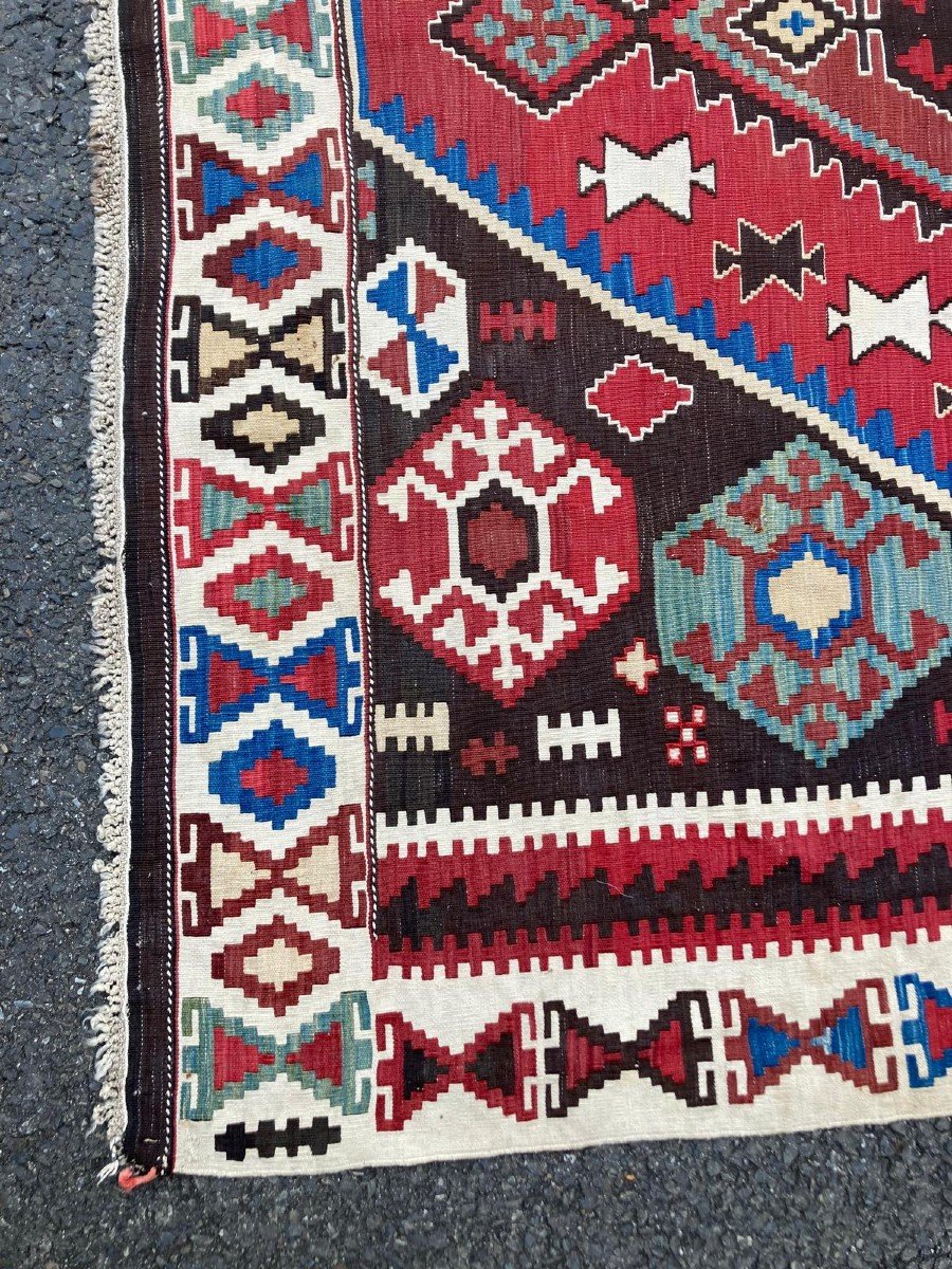 Kilim Shahsavan - Persia. Circa 1920. 340 X 168 Cm-photo-4