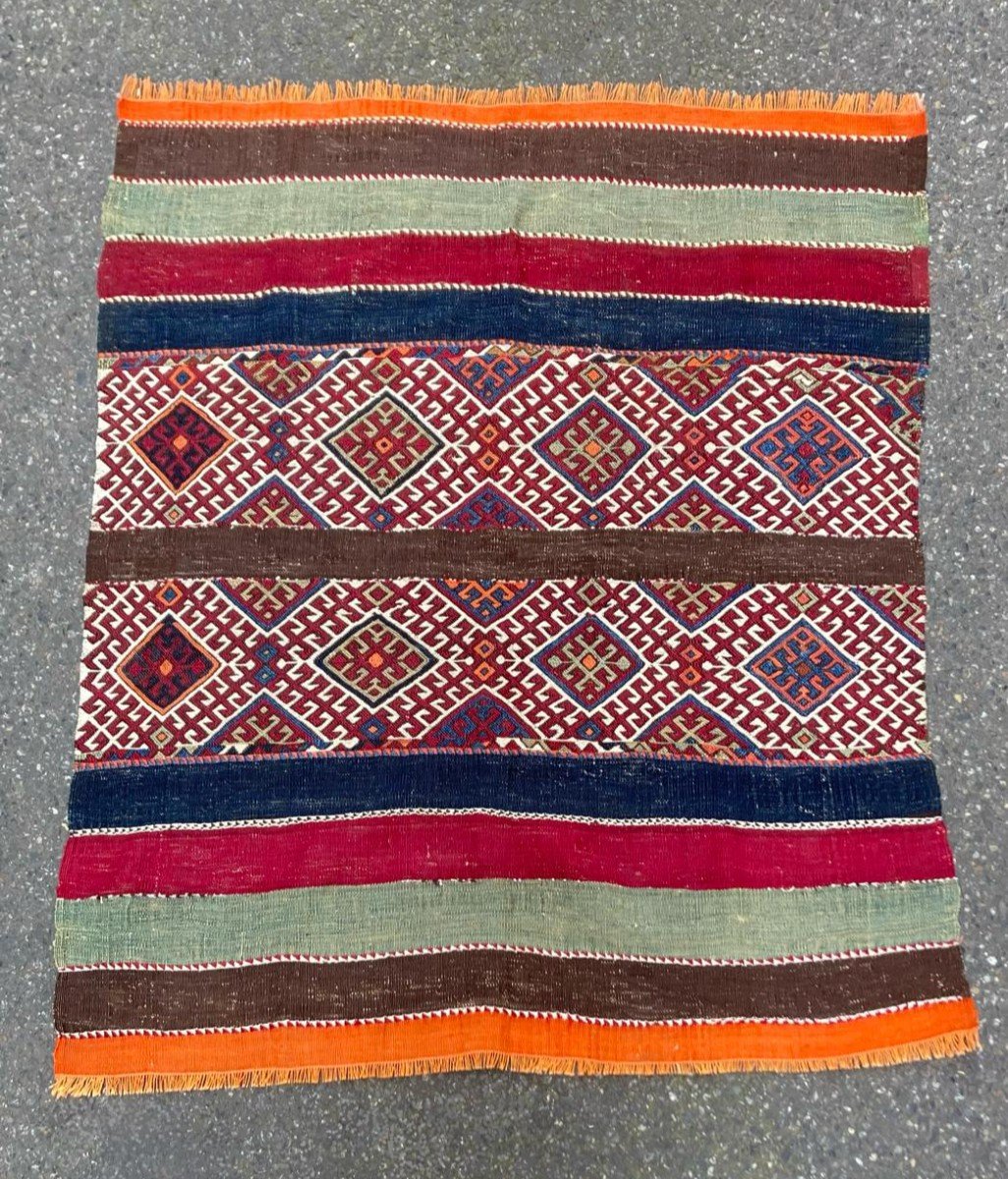 Kilim Cuval. Gaziantep - Anatolie. Circa 1880. 130 X 108 Cm