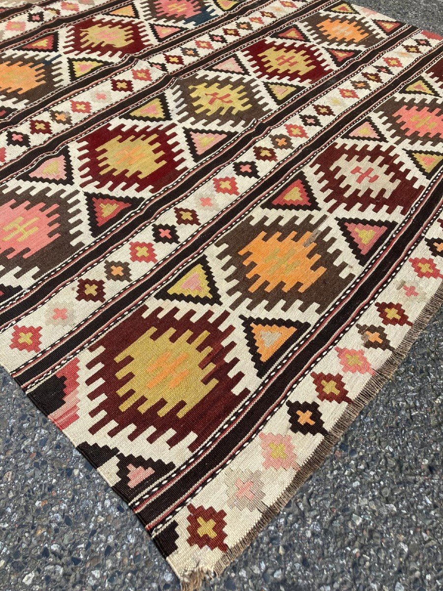 Kilim Shirvan - Perse. Circa 1920.  276 X 150 Cm-photo-2