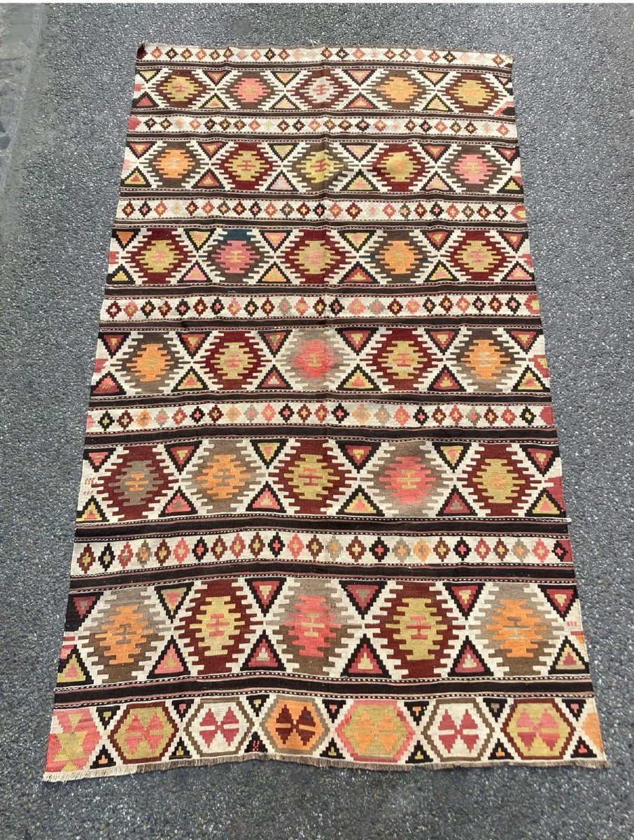 Kilim Shirvan - Perse. Circa 1920.  276 X 150 Cm-photo-4