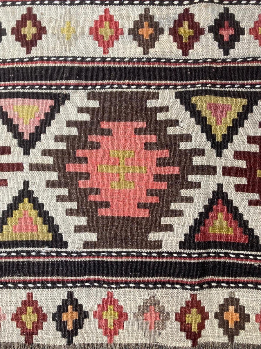 Kilim Shirvan - Perse. Circa 1920.  276 X 150 Cm-photo-5