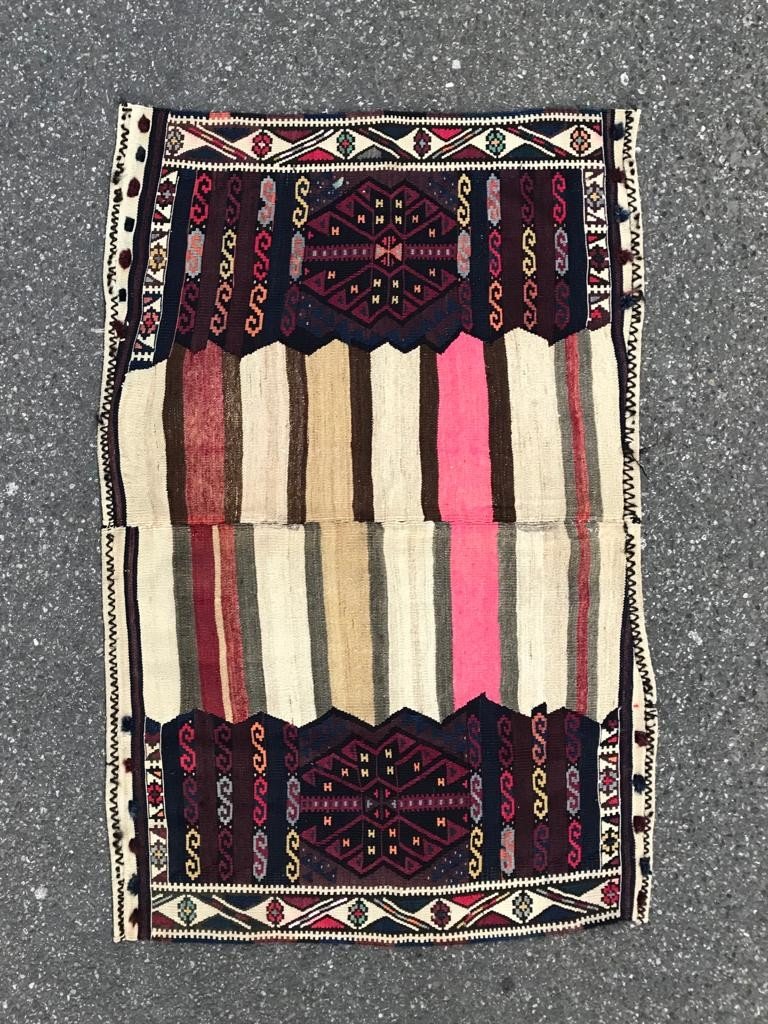 Tapis De Selle Ancien Kurde. Circa 1900.  154 X 100 Cm-photo-4