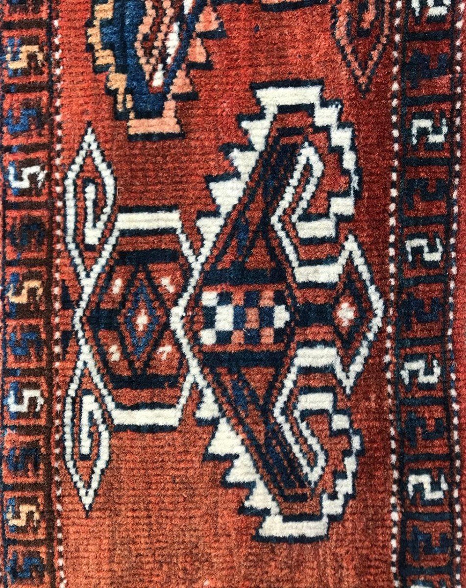 Fragment Tapis Turkmène - Yomuth. Circa 1900.  195 X 40 Cm-photo-3