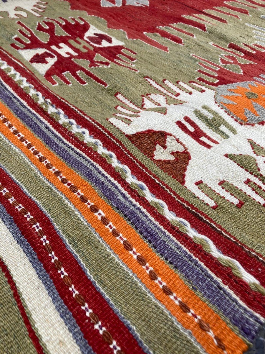 Kilim Afyon Daskiri - Anatolie. Circa 1950.  240 X 150 Cm-photo-2