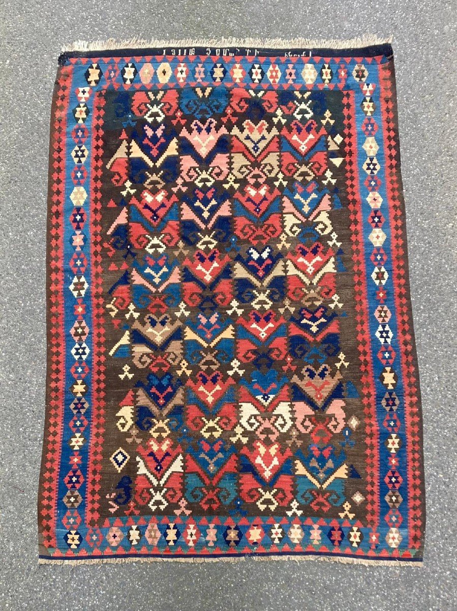 Kilim Karabagh - Caucase. Daté 1911.  270 X 175 Cm-photo-2