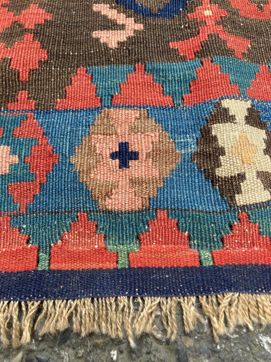 Kilim Karabagh - Caucase. Daté 1911.  270 X 175 Cm-photo-6