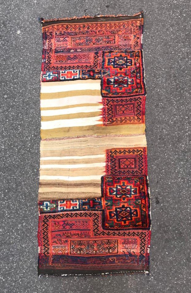 Bathiyari / Persian Kilim Rug. Circa 1900. 215 X 83 Cm