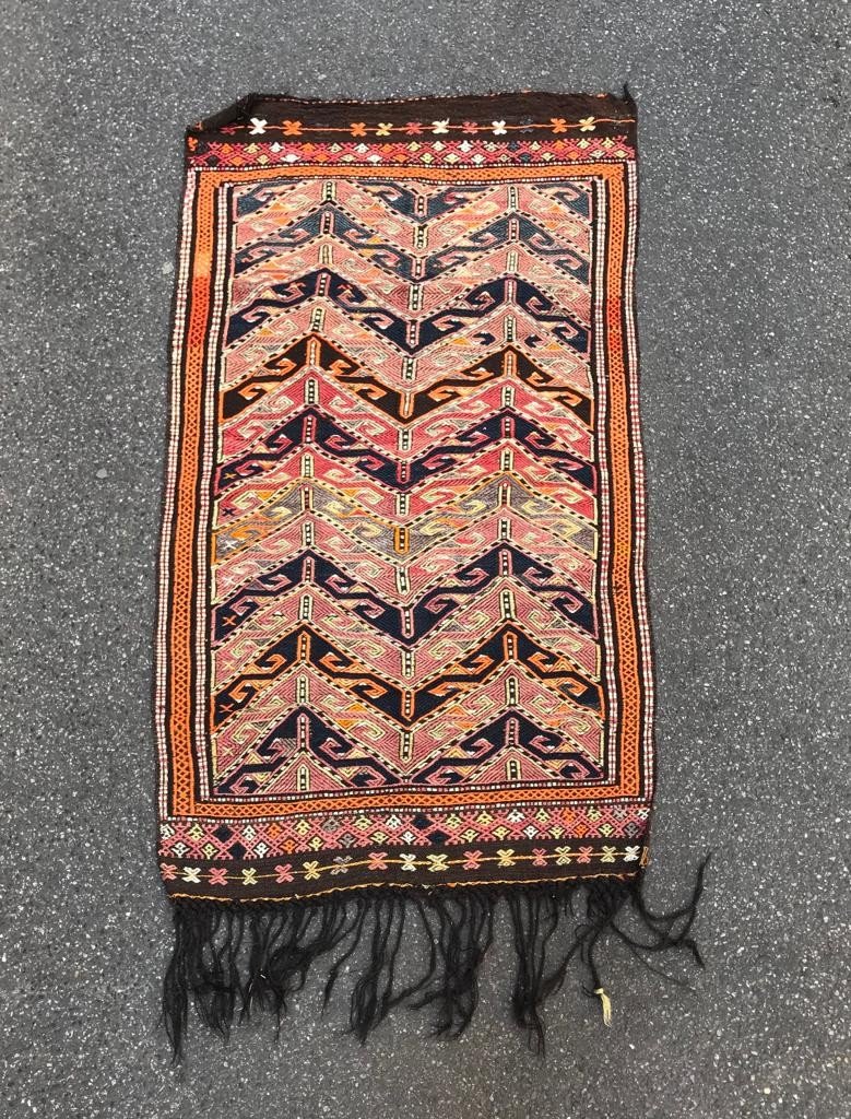 Kilim / Cicim Mut - Anatolia. Circa 1920. 212 X 113 Cm-photo-3