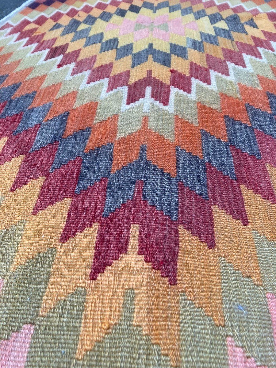 Kilim Denizli - Anatolie. Circa 1970. 295 X 180 Cm-photo-5