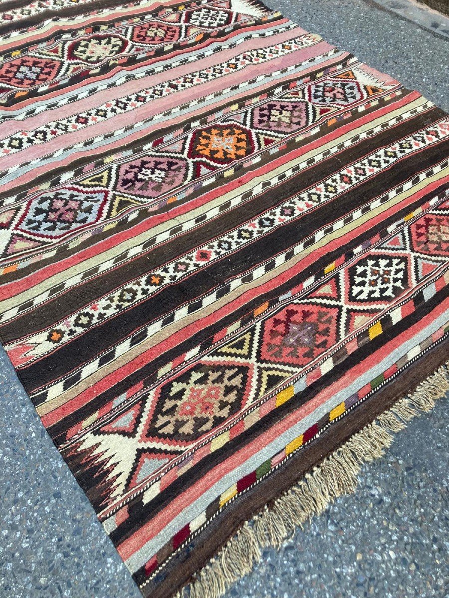 Kilim Shirvan - Caucasus. Circa 1920. 325 X 162 Cm-photo-3