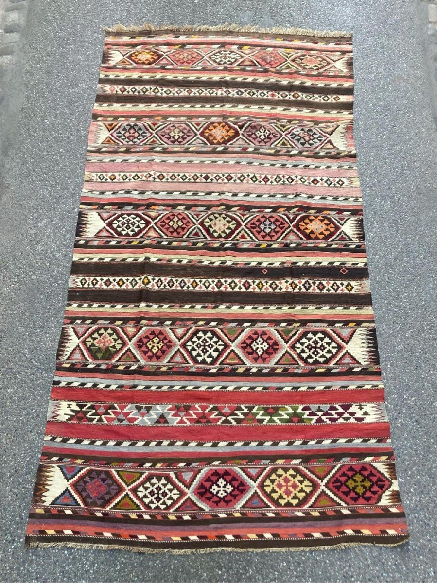 Kilim Shirvan - Caucasus. Circa 1920. 325 X 162 Cm-photo-5