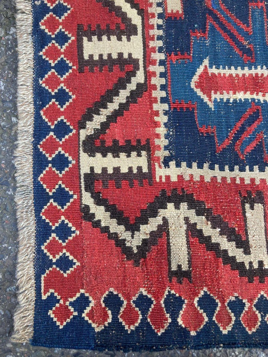 Kilim Kuba - Caucase. Circa 1880.  245 X 125 Cm-photo-2