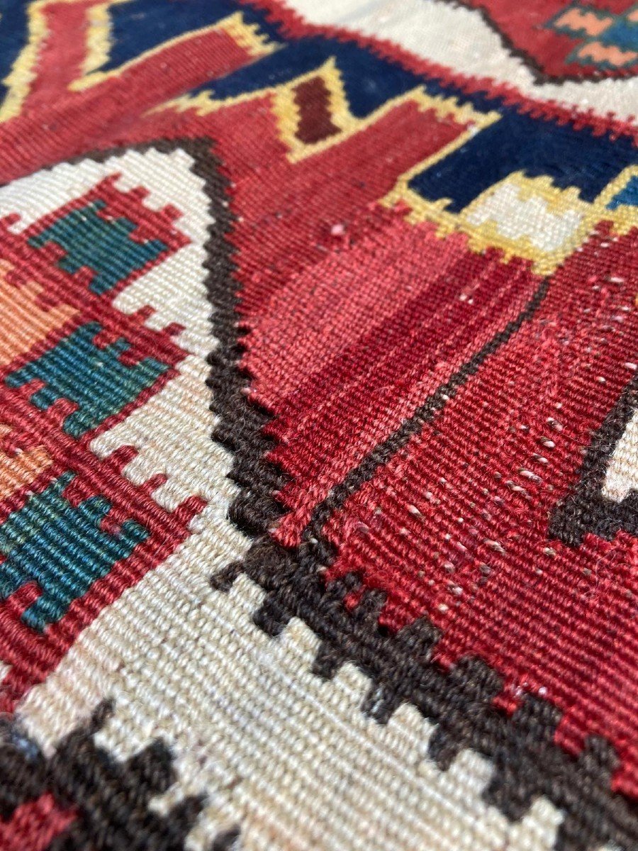 Kilim Kuba - Caucase. Circa 1880.  245 X 125 Cm-photo-3