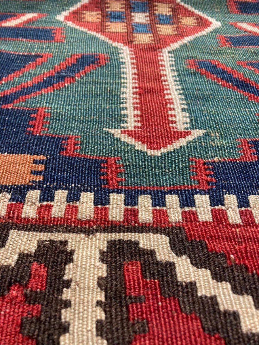 Kilim Kuba - Caucase. Circa 1880.  245 X 125 Cm-photo-1