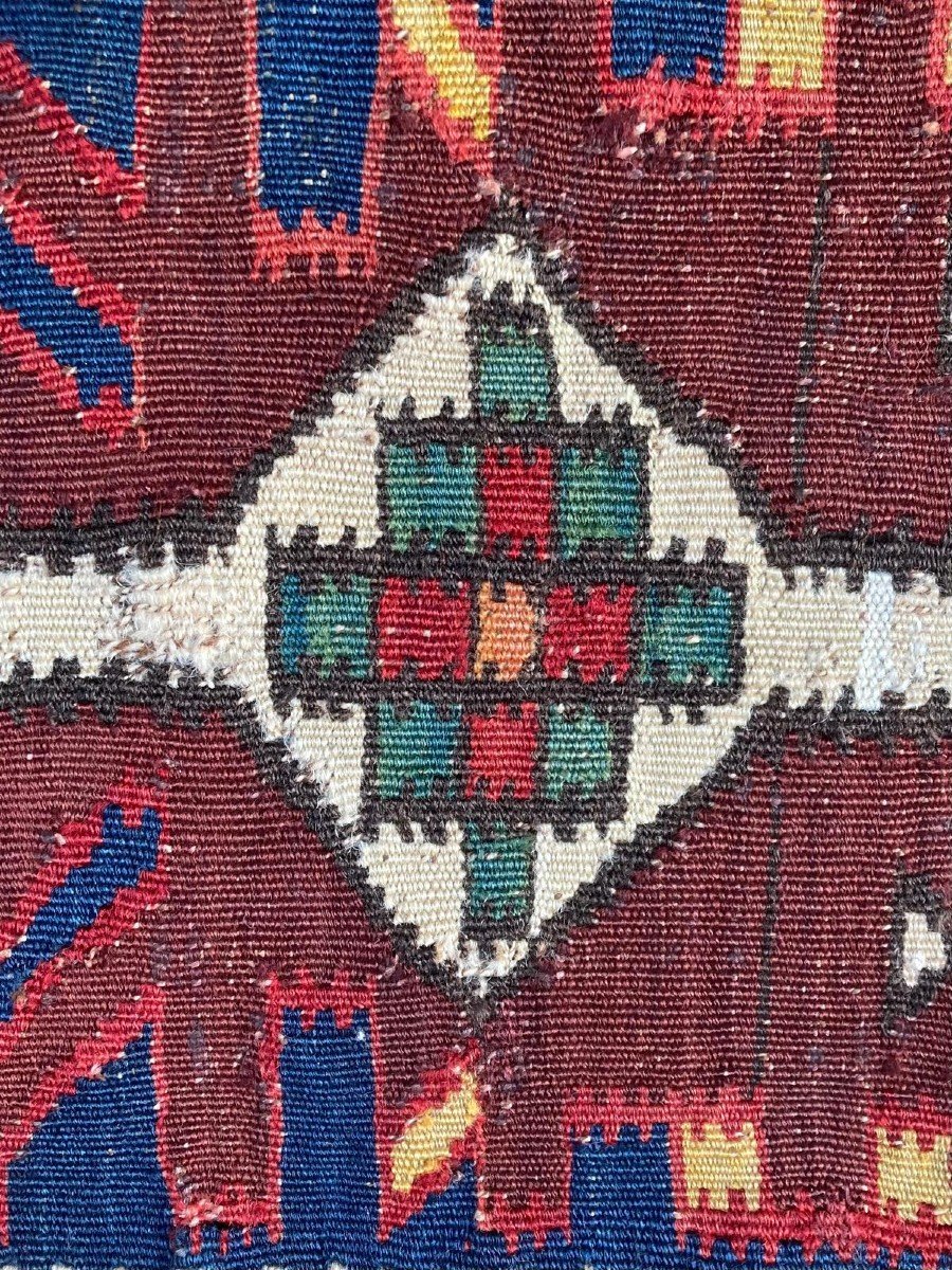 Kilim Kuba - Caucase. Circa 1880.  245 X 125 Cm-photo-4