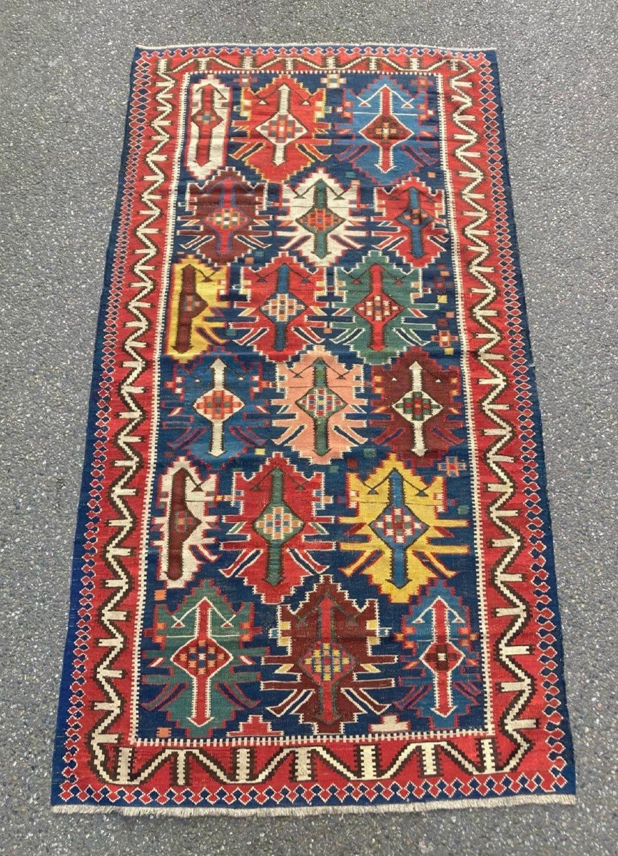 Kilim Kuba - Caucase. Circa 1880.  245 X 125 Cm