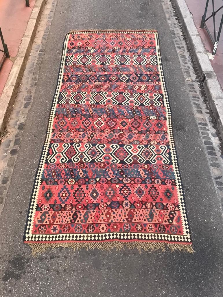 Kilim Shahsavan - Persia. Circa 1880. 480 X 180 Cm-photo-1