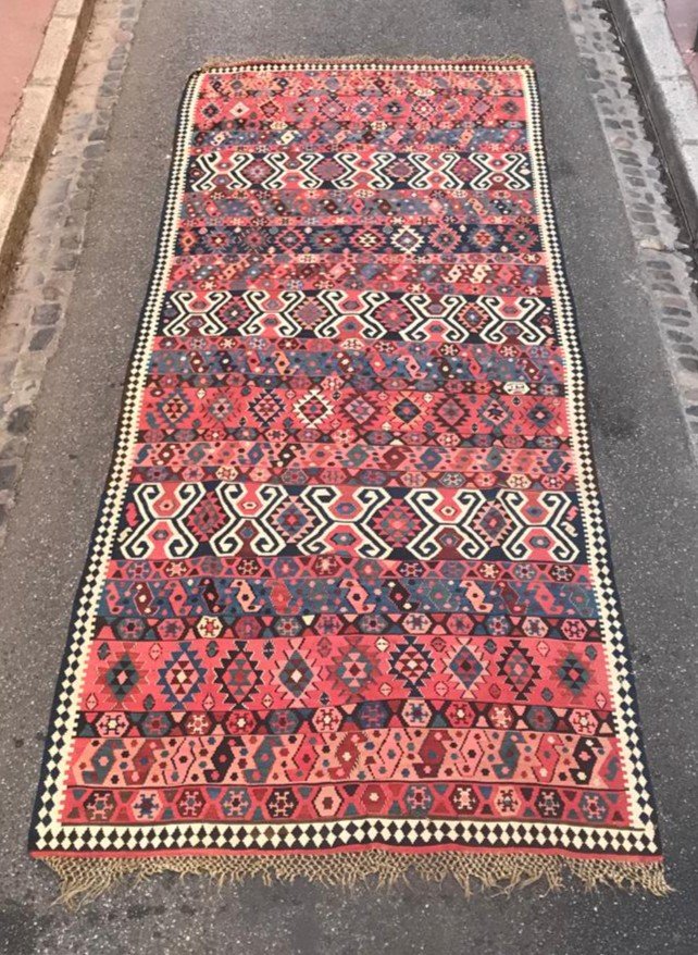 Kilim Shahsavan - Persia. Circa 1880. 480 X 180 Cm