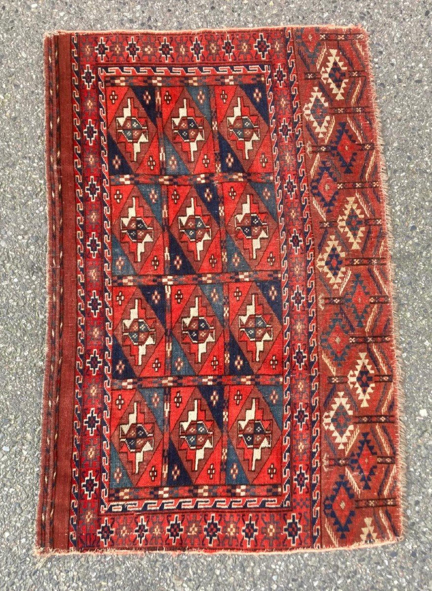 Torba Turkmène Yomuth. Circa 1880. 115 X 73 Cm