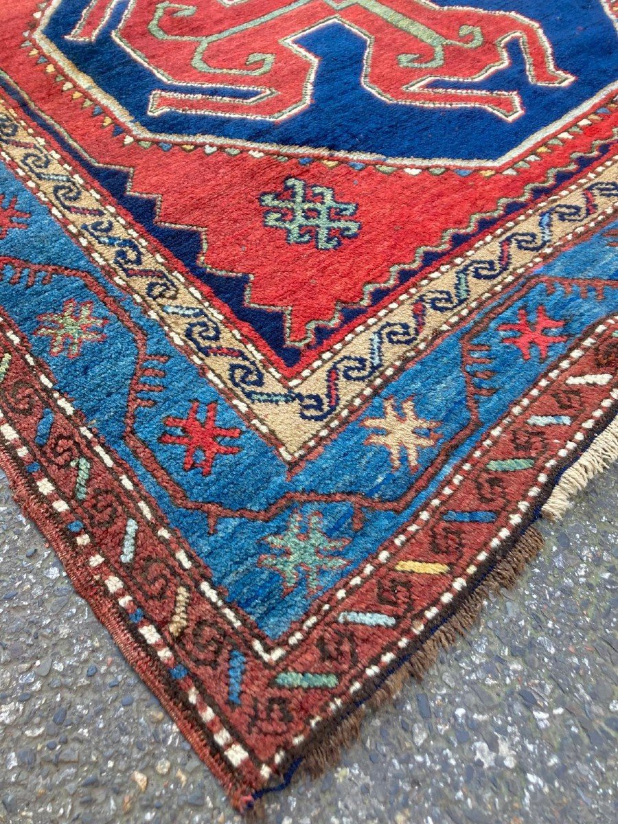 Kazakh Rug. Circa 1900. 220 X 145 Cm-photo-2