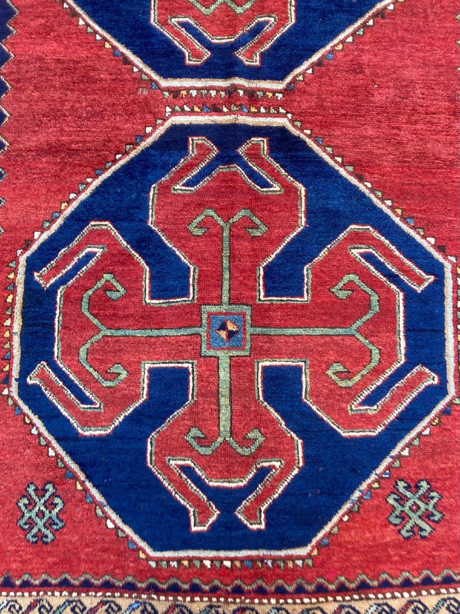 Kazakh Rug. Circa 1900. 220 X 145 Cm-photo-4