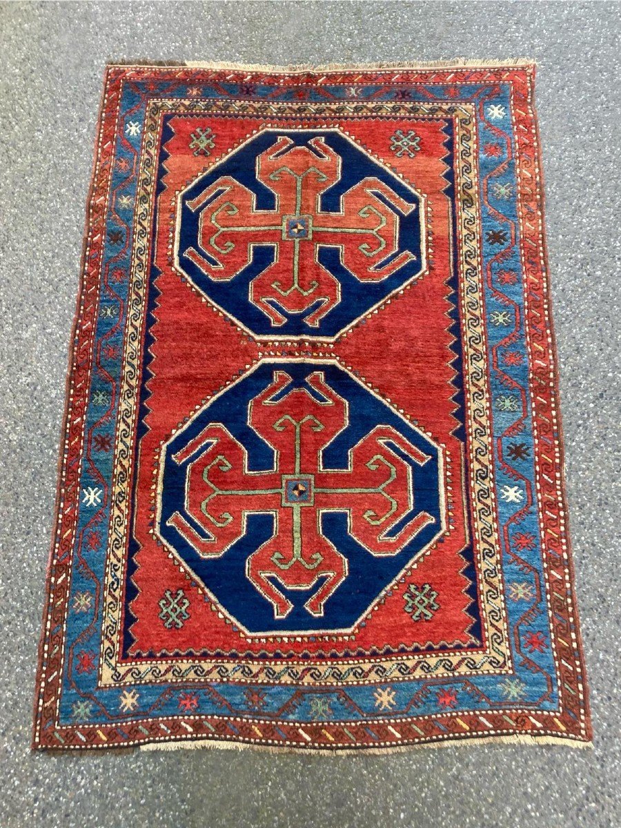 Kazakh Rug. Circa 1900. 220 X 145 Cm-photo-5