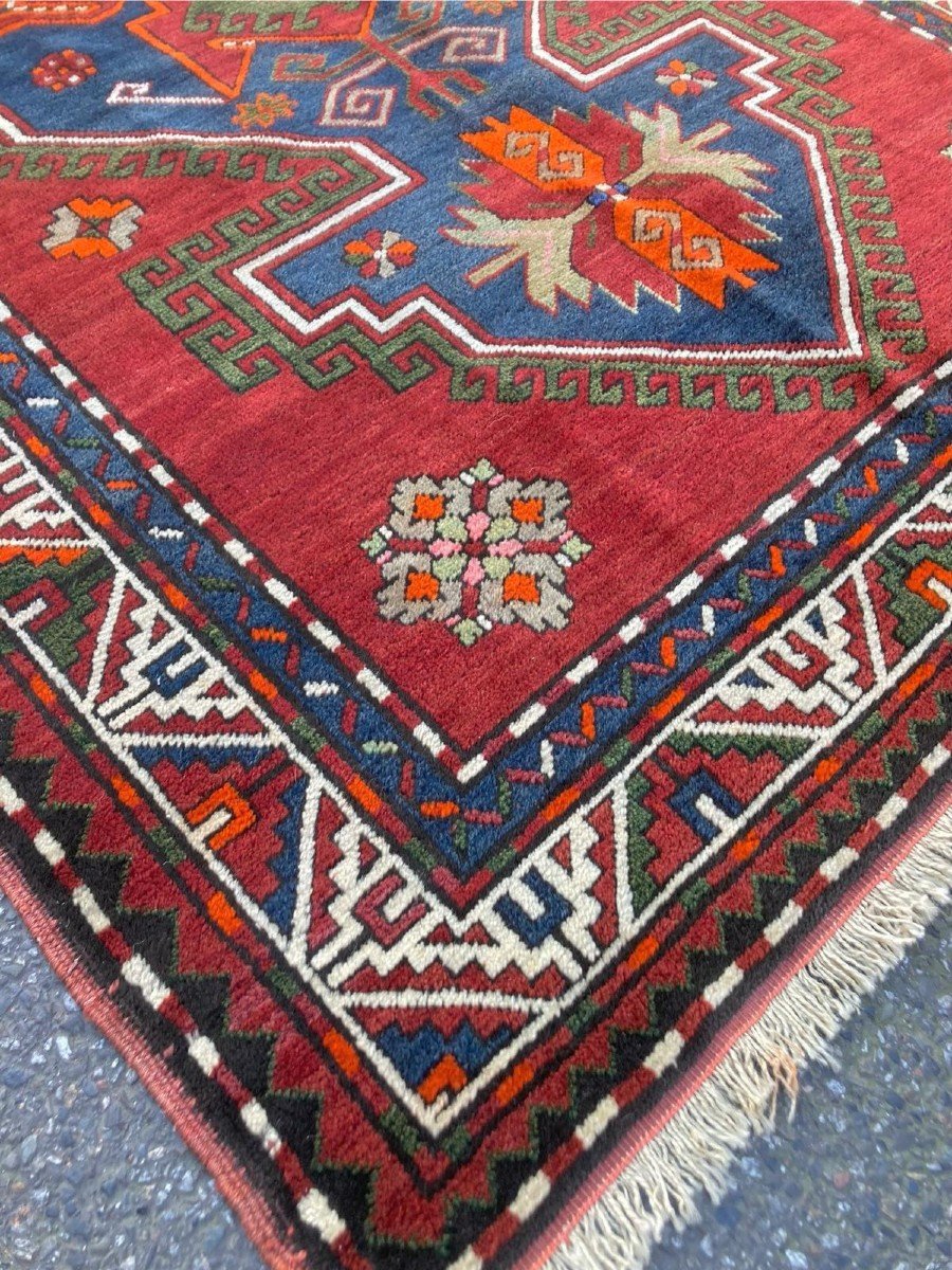 Tapis Kazakh. Circa 1930.  260 X 150 Cm-photo-2