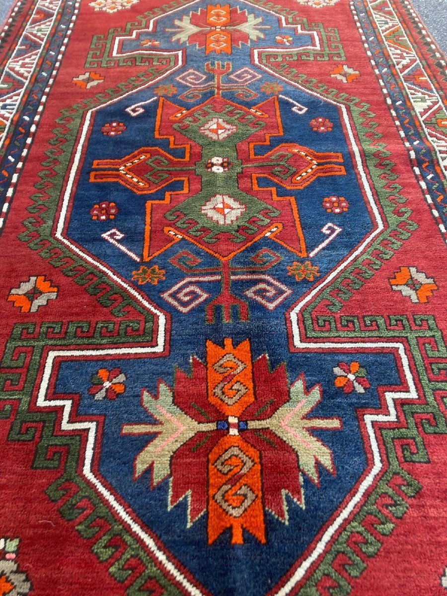 Tapis Kazakh. Circa 1930.  260 X 150 Cm-photo-3