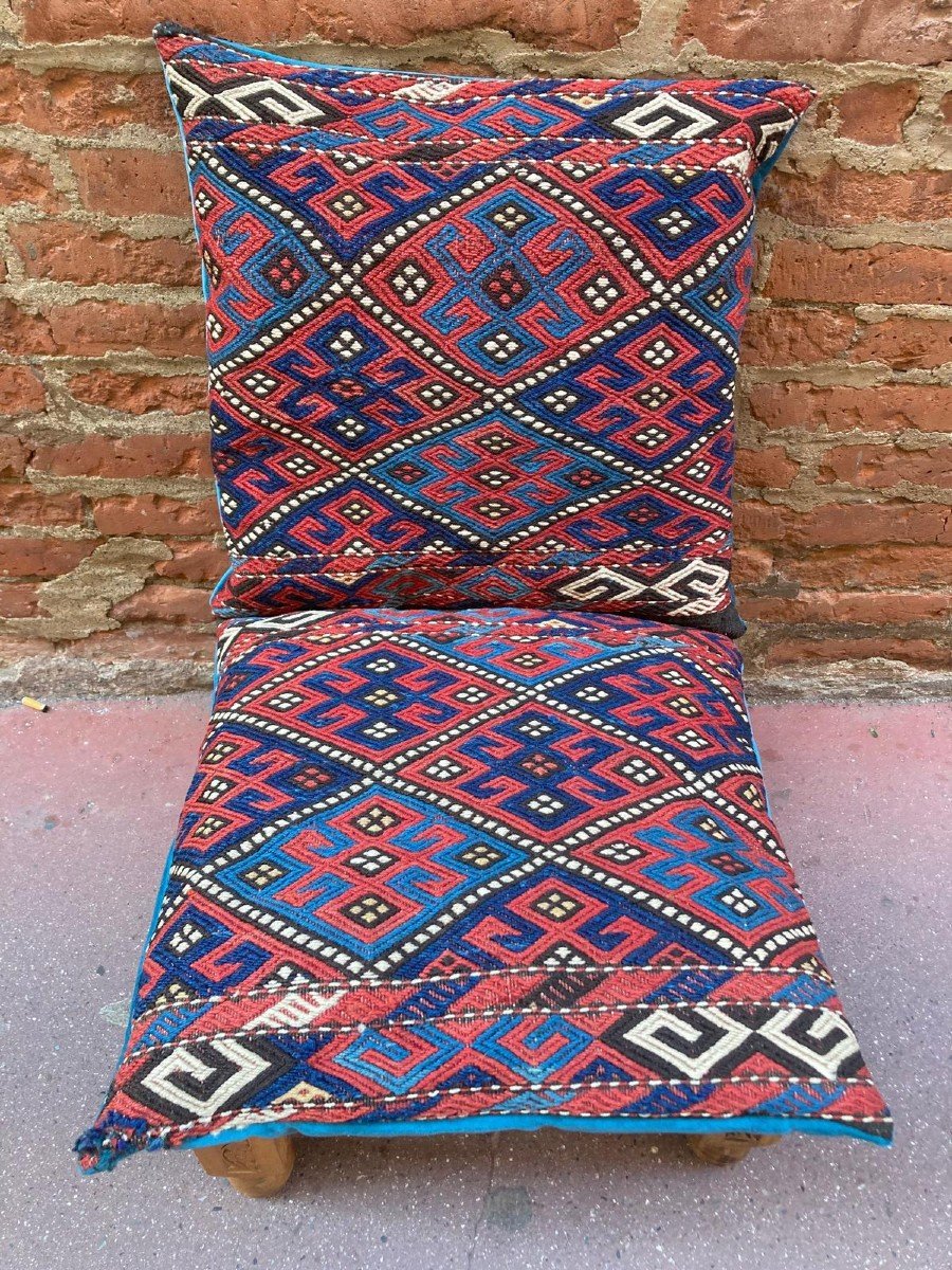 3 Pairs Of Cushions. Maffrash Shahsavan. 19th Century. Velvet-photo-2