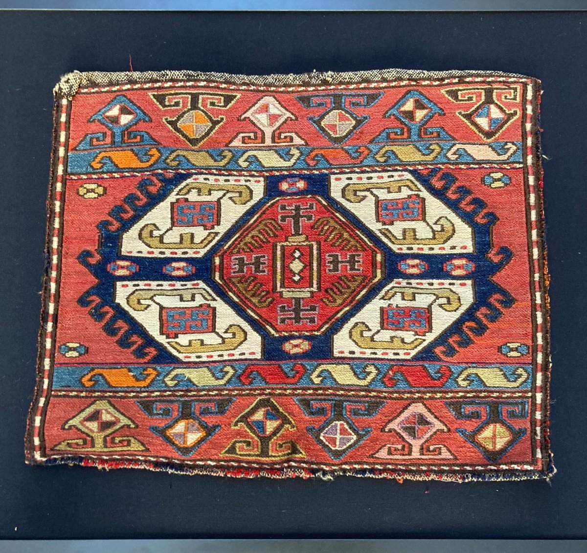 Maffrash Shahsavan Persian. Circa 1880. 56 X 45 Cm-photo-3