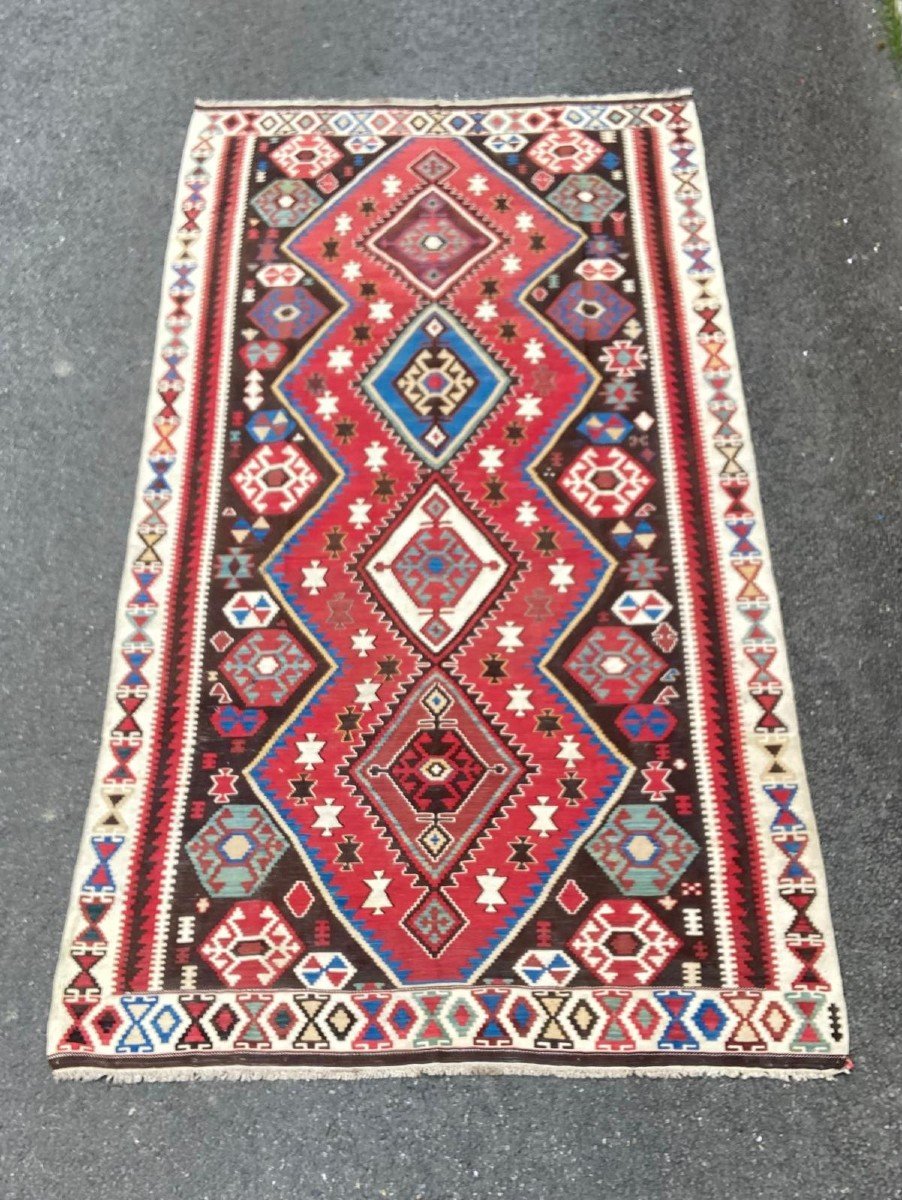 Kilim Shahsavan - Perse. Circa 1880. 340 X 168 Cm-photo-2