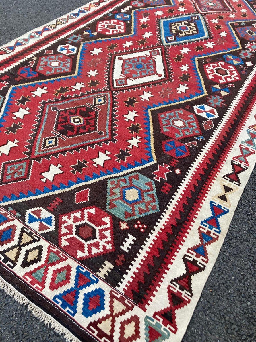 Kilim Shahsavan - Perse. Circa 1880. 340 X 168 Cm-photo-3