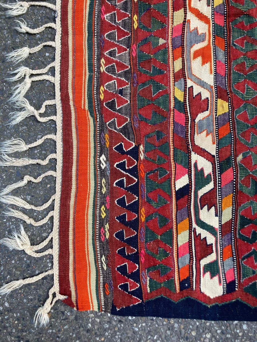 Kilim Bergama / Anatolie 1900-1920. 297 X 150 Cm-photo-4