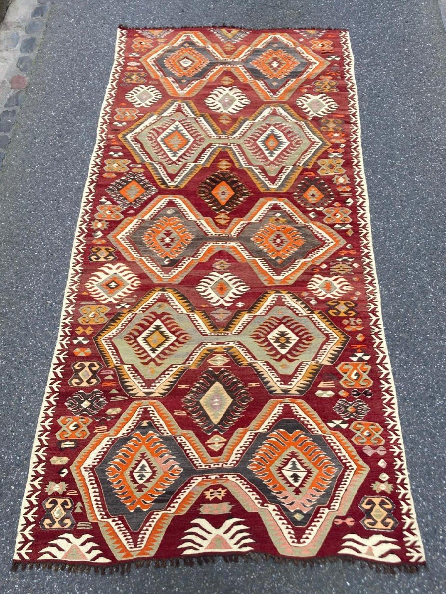 Kilim Monts Taurus - Anatolie. Circa 1930. 310 X 147 Cm