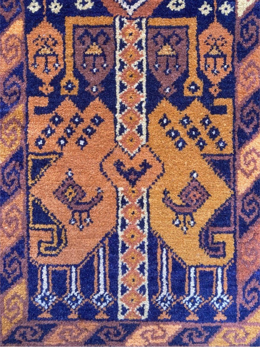 Afghan Rug. Wool On Silk. 175 X 115 Cm-photo-2