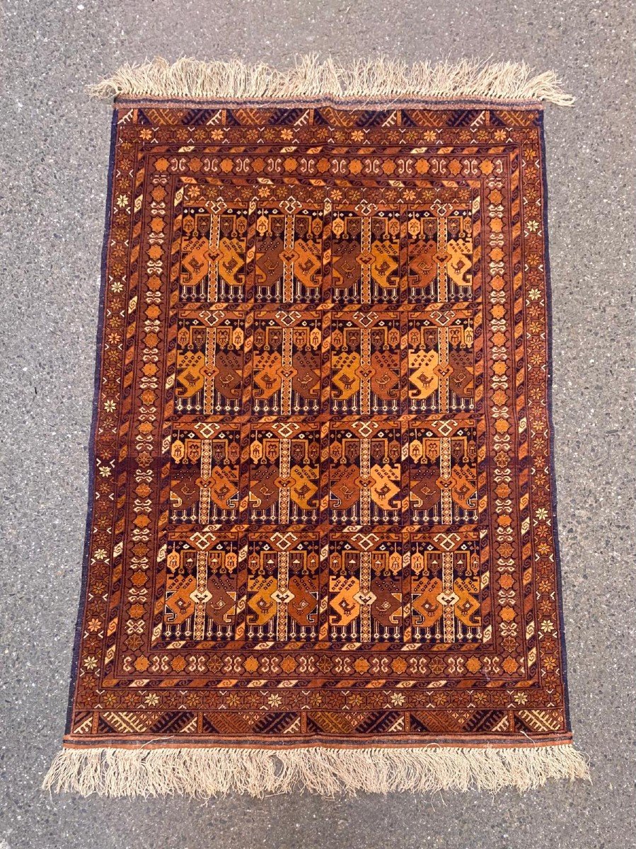 Afghan Rug. Wool On Silk. 175 X 115 Cm-photo-7